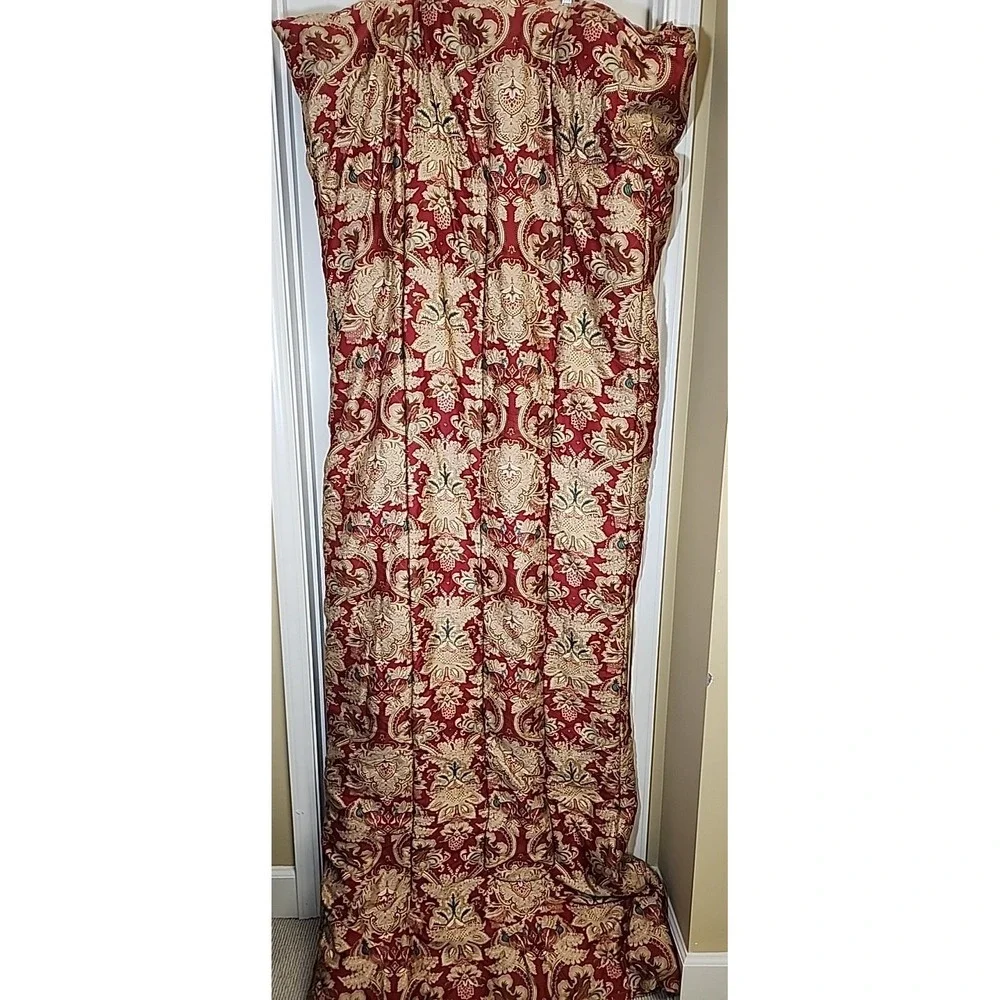 Ralph Lauren 'Jardiniere' Twin Red Sateen Comforter Red USA Stunning‎